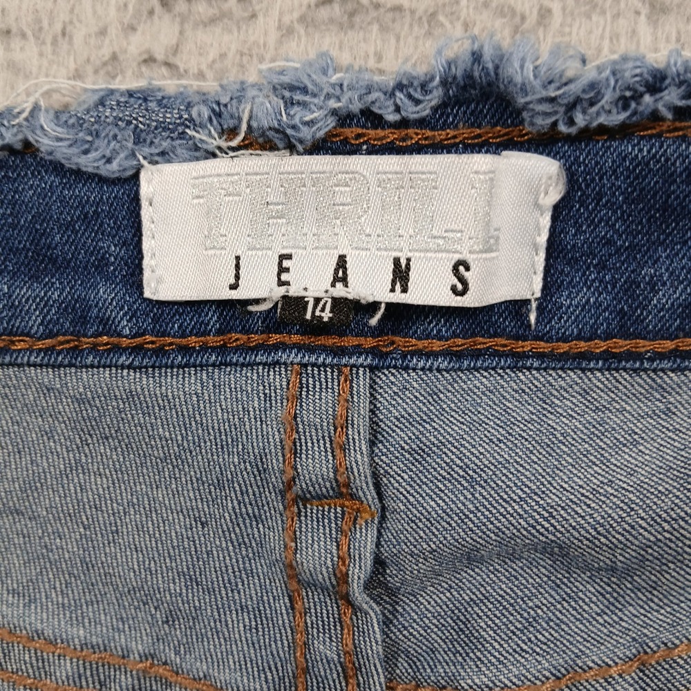 Thrill Jeans Patchwork Distressed Straight Leg Wo… - image 5